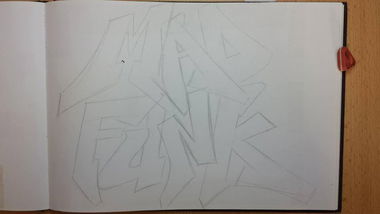 Graffiti Sketch - Photo by BaerTigerMann - Wrath, Mad, Funk (2014)