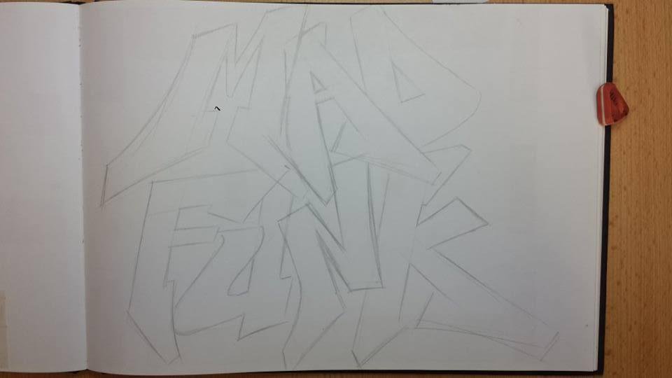 Graffiti Sketch - Photo by BaerTigerMann - Wrath, Mad, Funk (2014)