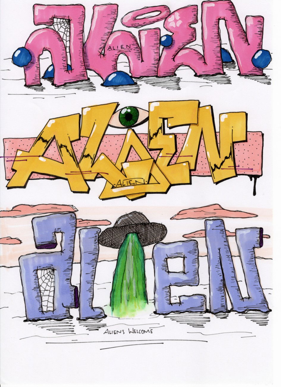 Graffiti Wall - Photo by Bagatelle - Alien, Battle (2017)