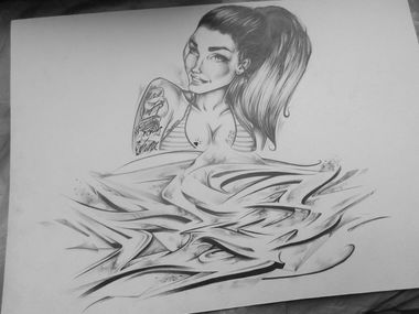 Graffiti Sketch - Photo by BaldHead (2015)