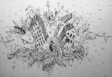 Graffiti Sketch - Photo by BaldHead - Bald, Dan