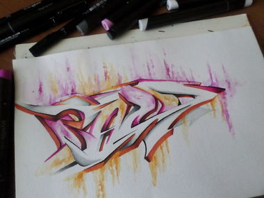 Graffiti Sketch - Photo by BaldHead - bald, head, baldeo (2015)