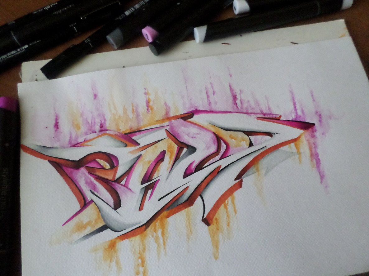Graffiti Sketch - Photo by BaldHead - bald, head, baldeo (2015)