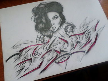 Graffiti Sketch - Photo by BaldHead (2016)