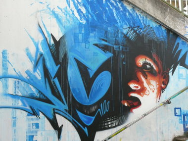 Graffiti Wall in Karlsruhe - Photo by Bananensaft - Karlsruhe, Charakter, bcd