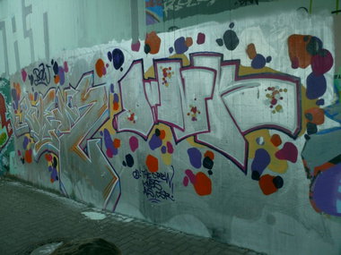 Graffiti Wall in Karlsruhe - Photo by Bananensaft - Baw, dunk, rolex