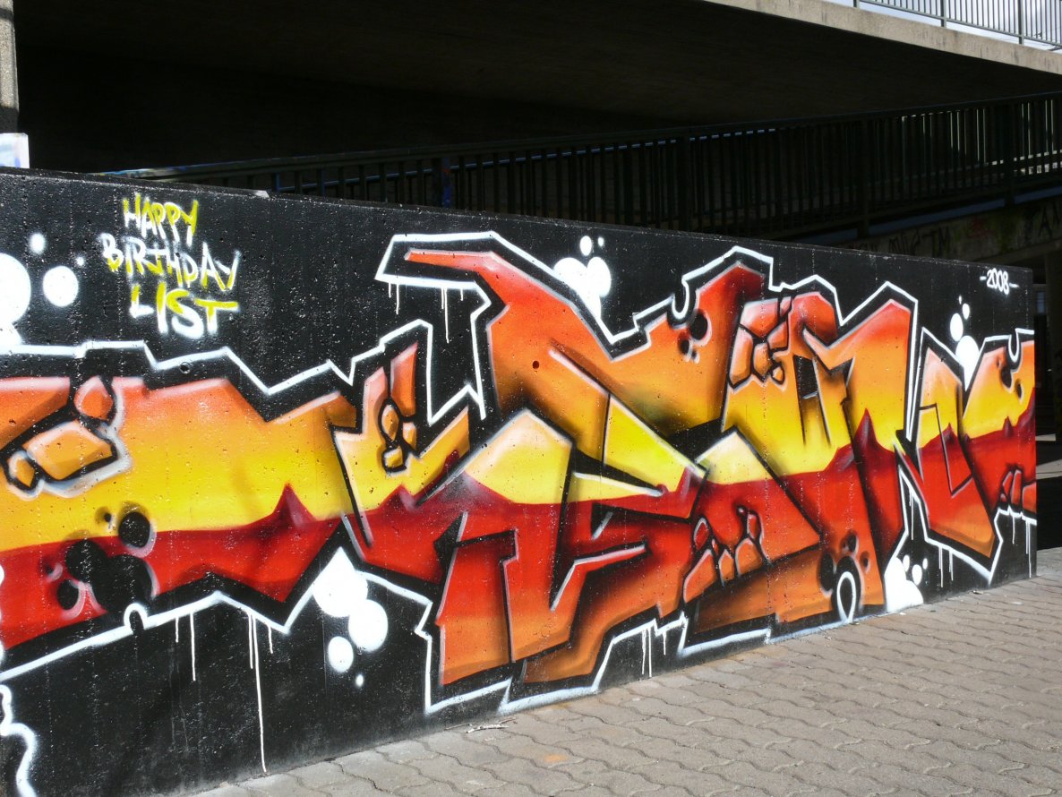 Graffiti Wall in Karlsruhe - Photo by Bananensaft - Keon, Rca, karlsruhe (2008)