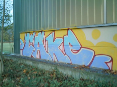 Graffiti Bombing in Karlsruhe - Photo by Bananensaft - cake, karlsruhe