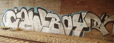 Graffiti Bombing in Karlsruhe - Photo by Bananensaft - Cow, boy, dk