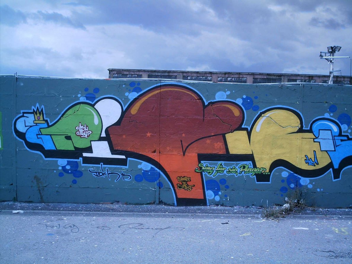 Graffiti Wall in Karlsruhe - Photo by Bananensaft - Dick, karlsruhe
