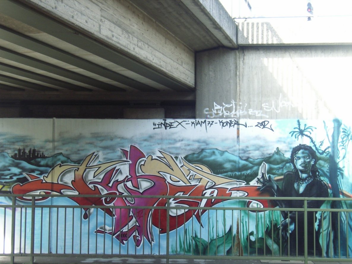 Graffiti Wall in Karlsruhe - Photo by Bananensaft - Koner, karlsruhe, ettlingen (2002)