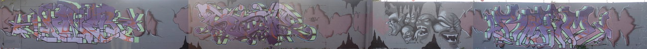 Graffiti Wall in Karlsruhe - Photo by Bananensaft - Koner, stike, rahim