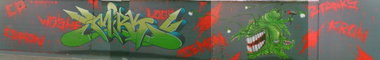 Graffiti Wall in Karlsruhe - Photo by Bananensaft - Mirk, baske, karlsruhe