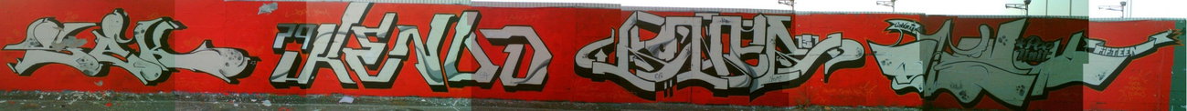 Graffiti Wall in Karlsruhe - Photo by Bananensaft - sek, kendo, koner
