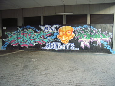 Graffiti Wall in Karlsruhe - Photo by Bananensaft - Sonyc, rod, karlsruhe