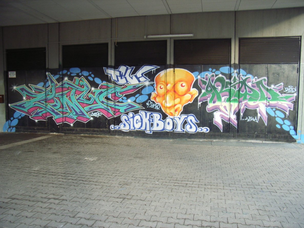 Graffiti Wall in Karlsruhe - Photo by Bananensaft - Sonyc, rod, karlsruhe