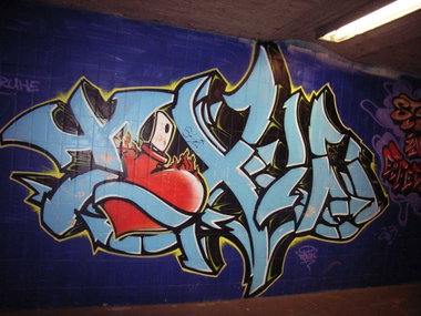 Graffiti Wall in Karlsruhe - Photo by Bananensaft - Toxin, karlsruhe (2003)