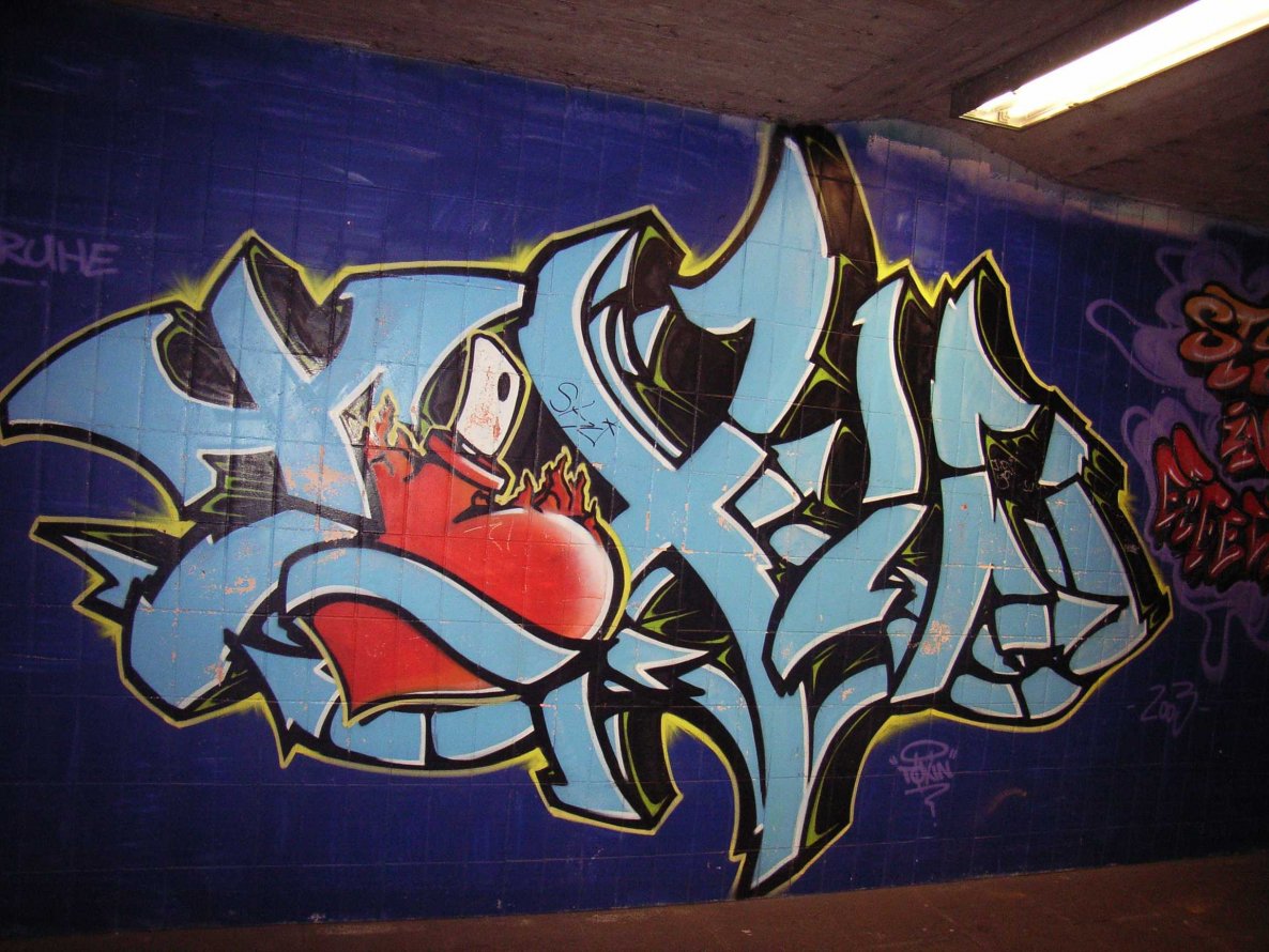 Graffiti Wall in Karlsruhe - Photo by Bananensaft - Toxin, karlsruhe (2003)