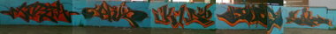 Graffiti Wall in Karlsruhe - Photo by Bananensaft - murph, phik, kid