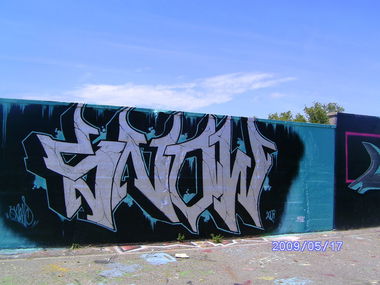 Graffiti Wall - Photo by Bananensaft - Snow, karlsruhe, mnf