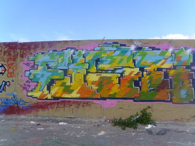 Graffiti Wall in Karlsruhe - Photo by Bananensaft - Fisti, karlsruhe, messplatz (2008)