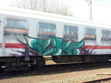 Graffiti Train in Karlsruhe - Photo by Bananensaft - Riso, karlsruhe, train