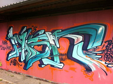 Graffiti Wall in Karlsruhe - Photo by Bananensaft - Mism, rca, sem (2011)