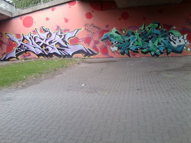 Graffiti Wall in Karlsruhe - Photo by Bananensaft - sier, sure, karlsruhe (2011)