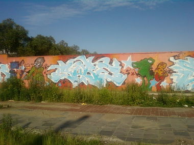 Graffiti Wall in Karlsruhe - Photo by Bananensaft - Sure, mnf, sb