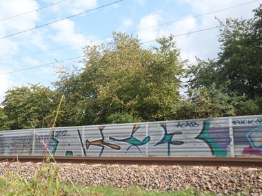 Graffiti Bombing in Karlsruhe - Photo by Bananensaft - Dba, acs, 23