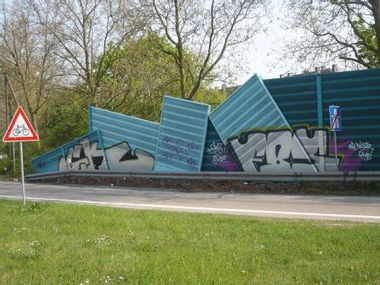 Graffiti Bombing - Photo by Bananensaft - Ck, fbs, karlsruhe