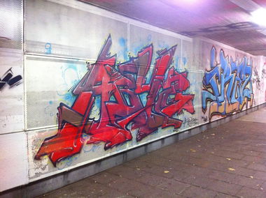 Graffiti Wall in Karlsruhe - Photo by Bananensaft - Abyz, rca, karlsruhe