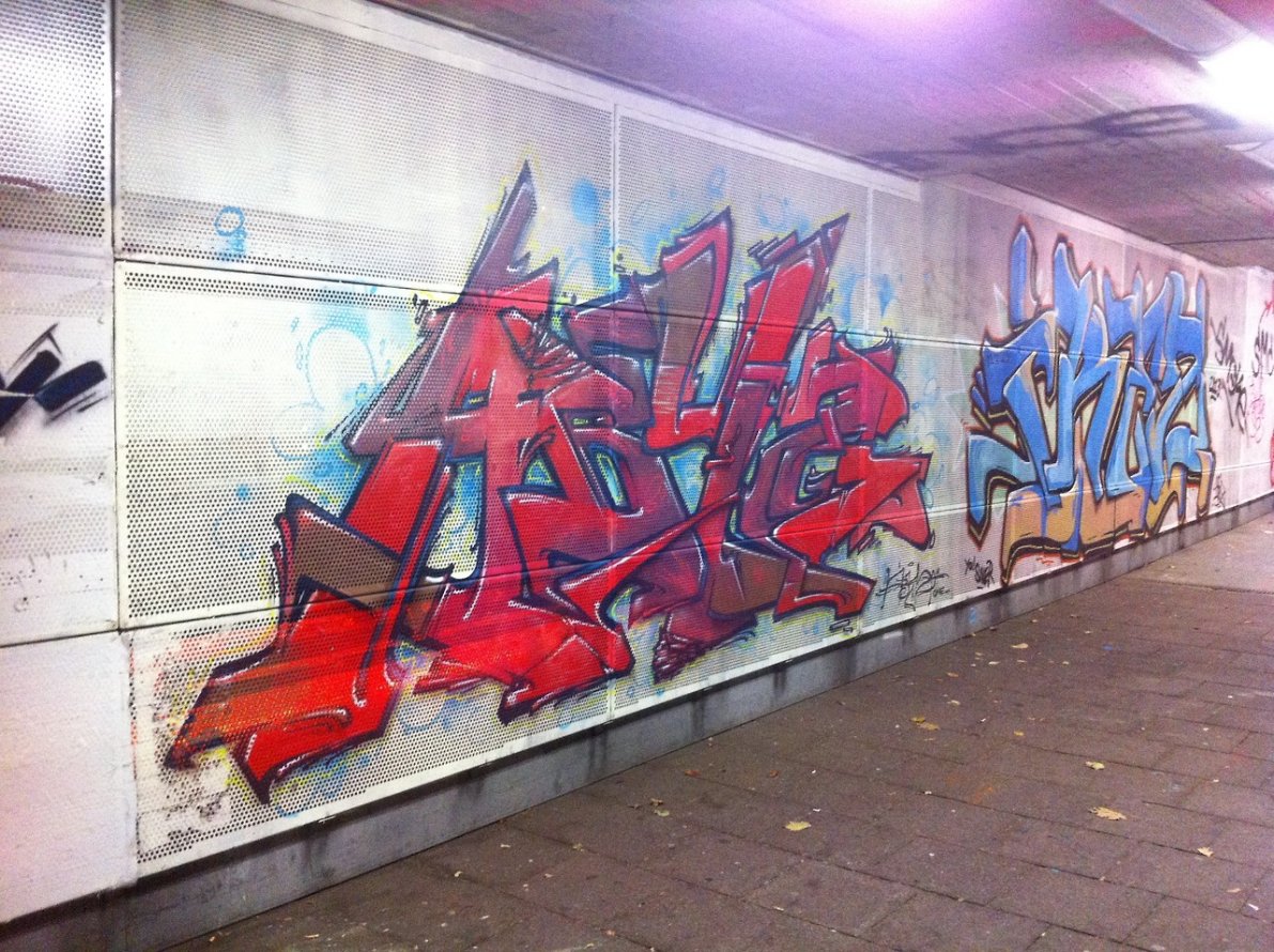 Graffiti Wall in Karlsruhe - Photo by Bananensaft - Abyz, rca, karlsruhe