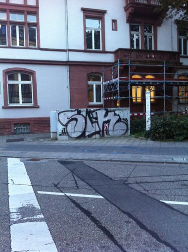 Graffiti Bombing in Karlsruhe - Photo by Bananensaft - Slk, bombing, karlsruhe
