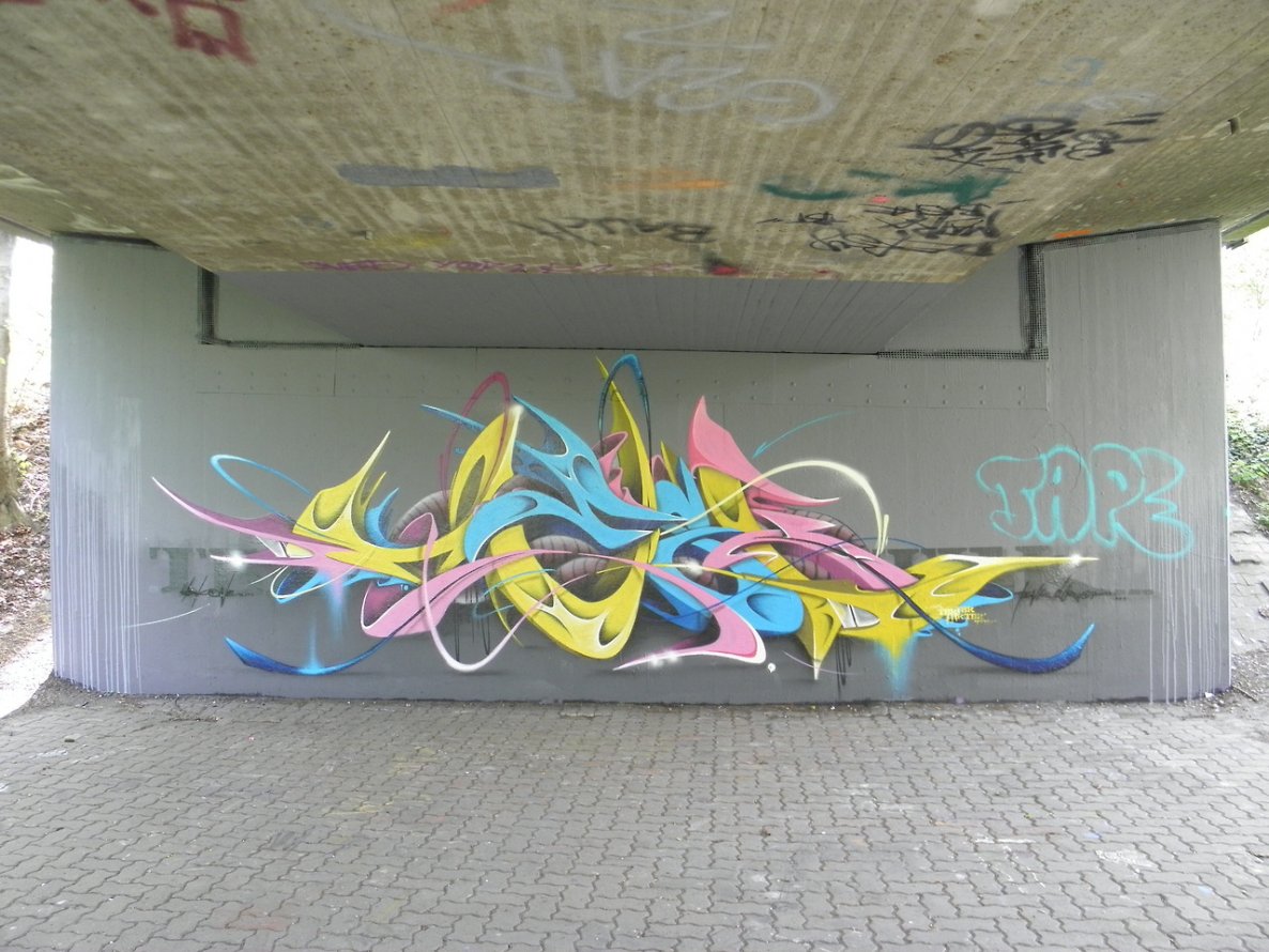 Graffiti Wall in Karlsruhe - Photo by Bananensaft - Mesk, tbk, karlsruhe