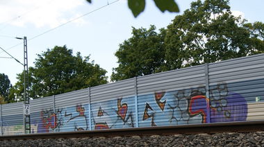 Graffiti Bombing in Karlsruhe - Photo by Bananensaft - Ean, karlsruhe, trainline