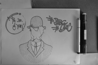 Graffiti in Hamburg - Photo by BandWCocks - Cock, handiwork, Handarbeit (2017)