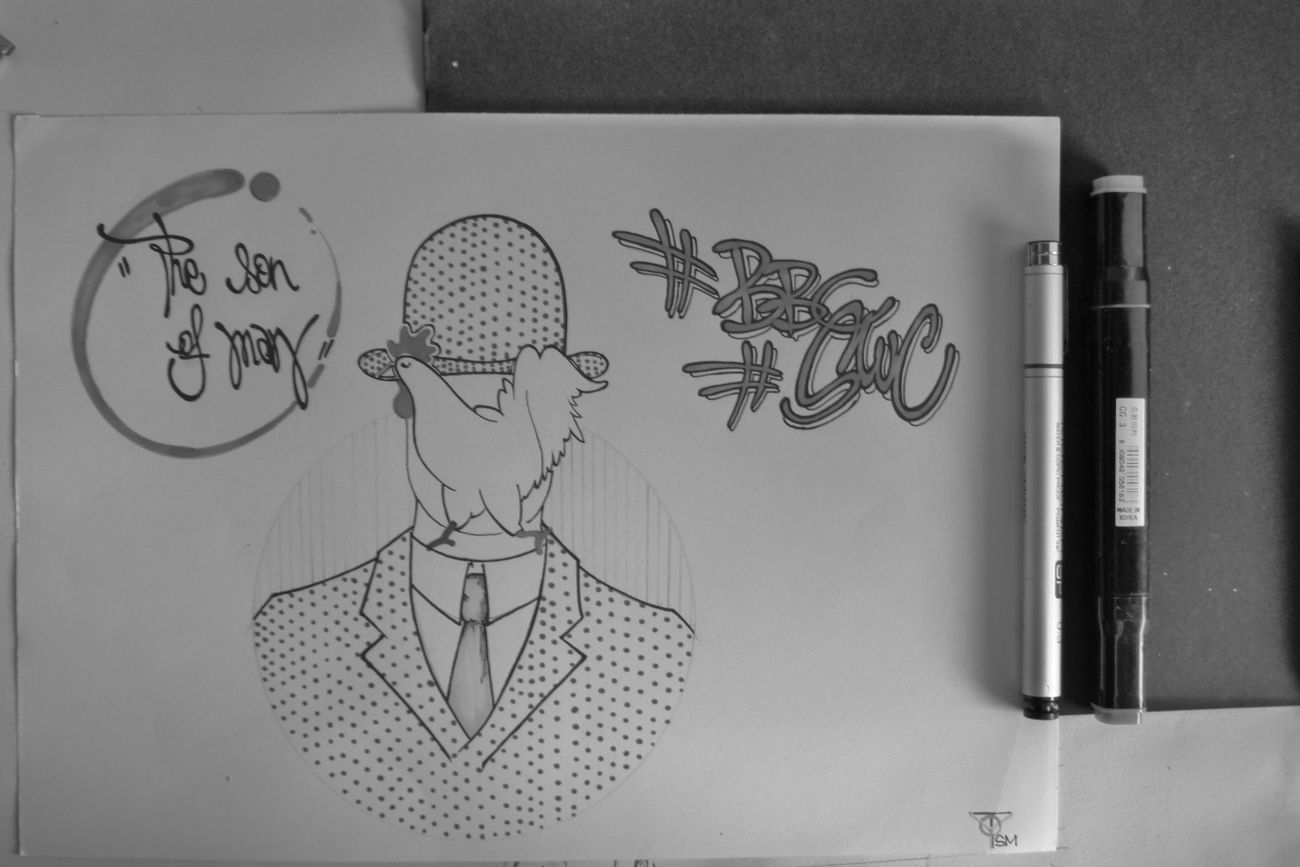 Graffiti in Hamburg - Photo by BandWCocks - Cock, handiwork, Handarbeit (2017)