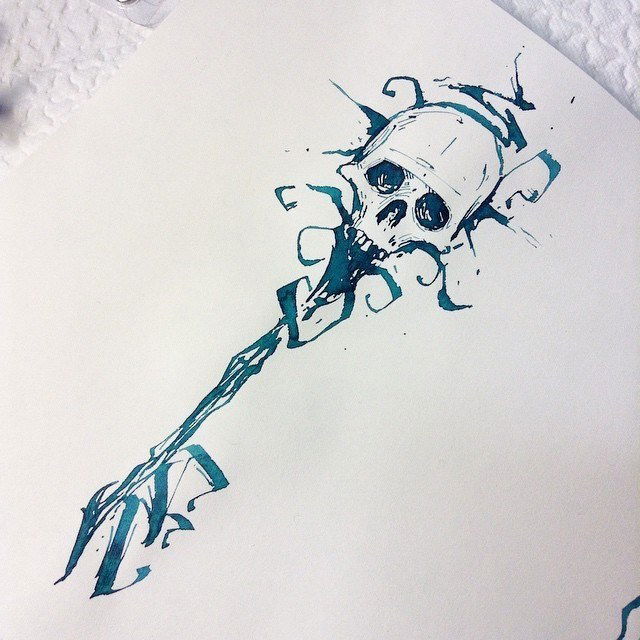 Graffiti Sketch in Szczecin - Photo by BaneSix (2015)