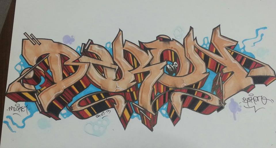 Graffiti Sketch in Izmir - Photo by Baron07 - Baron, Aron, Sketch