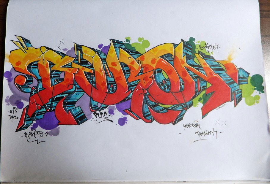 Graffiti Sketch in Izmir - Photo by Baron07 - Baron, Aron, Occupy