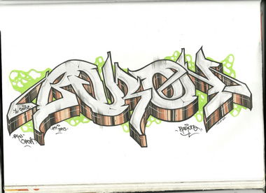 Graffiti Sketch in Izmir - Photo by Baron07 - Aron, Baron, Cause