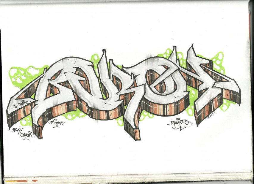 Graffiti Sketch in Izmir - Photo by Baron07 - Aron, Baron, Cause