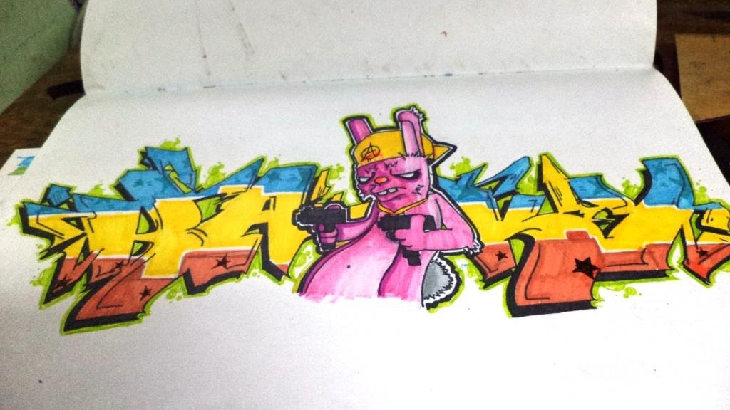 Graffiti Sketch in Russia - Photo by Basky (2013)