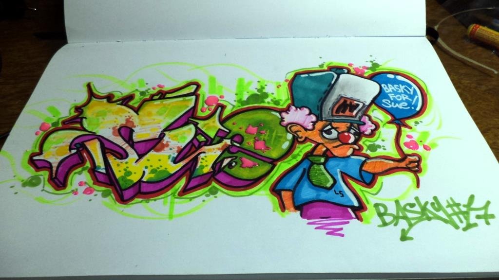 Graffiti Sketch in Russia - Photo by Basky (2013)