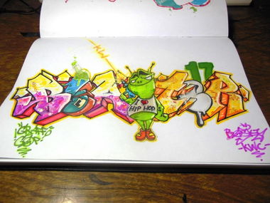 Graffiti Sketch in Russia - Photo by Basky (2013)