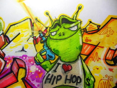 Graffiti Sketch in Russia - Photo by Basky (2013)