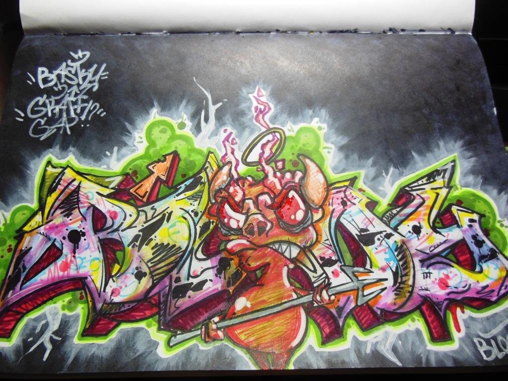 Graffiti Sketch in Russia - Photo by Basky (2013)