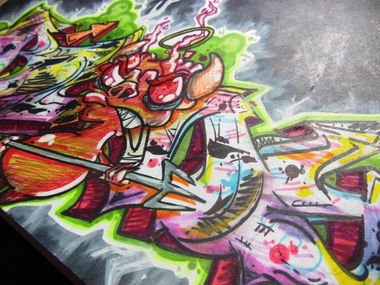 Graffiti Sketch in Russia - Photo by Basky (2013)