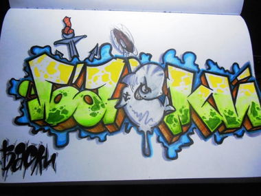 Graffiti Sketch in Russia - Photo by Basky (2014)